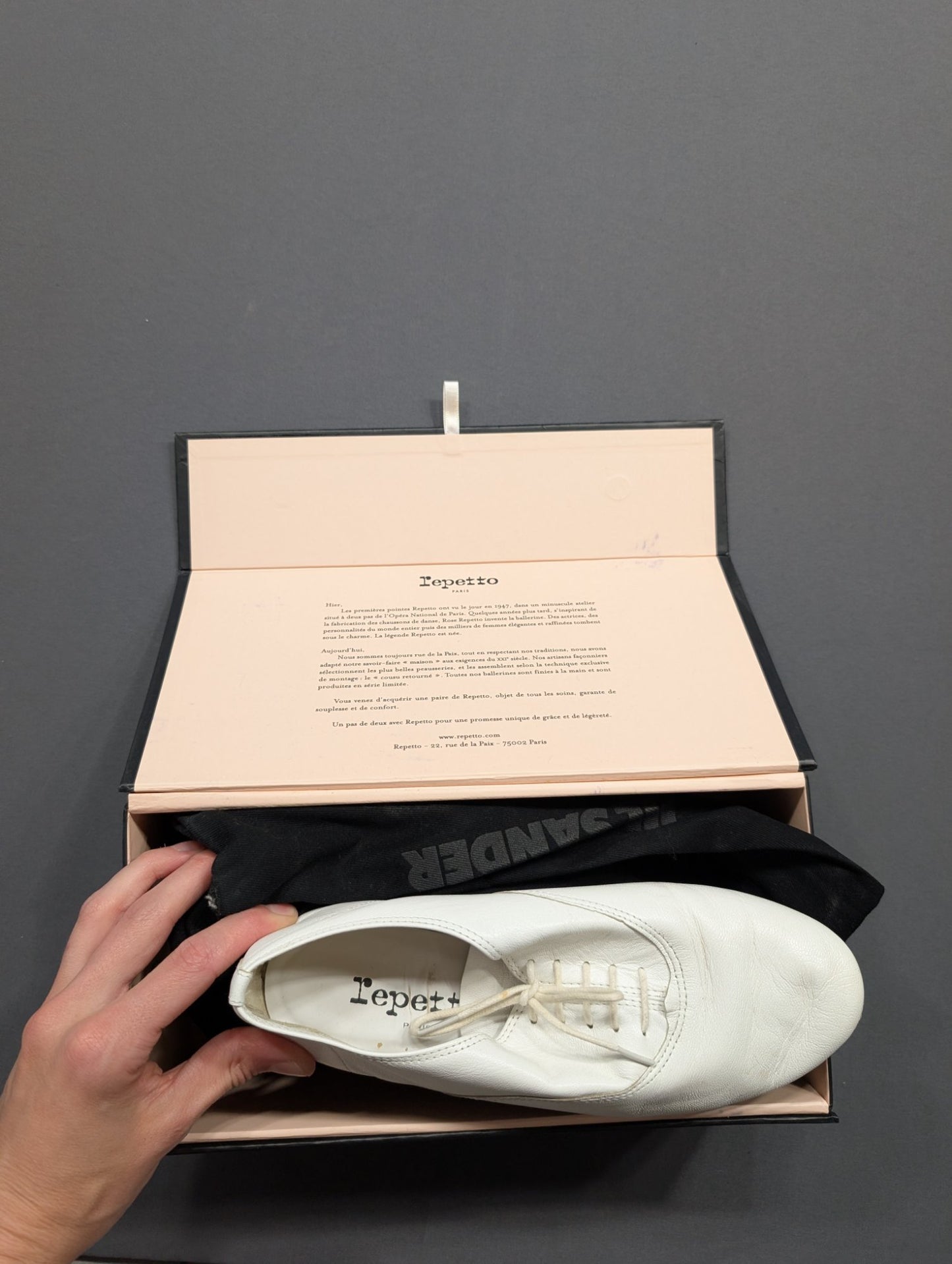 Repetto Zizi F Oxford Lace-Up Shoe White Goatskin Leather EU 37