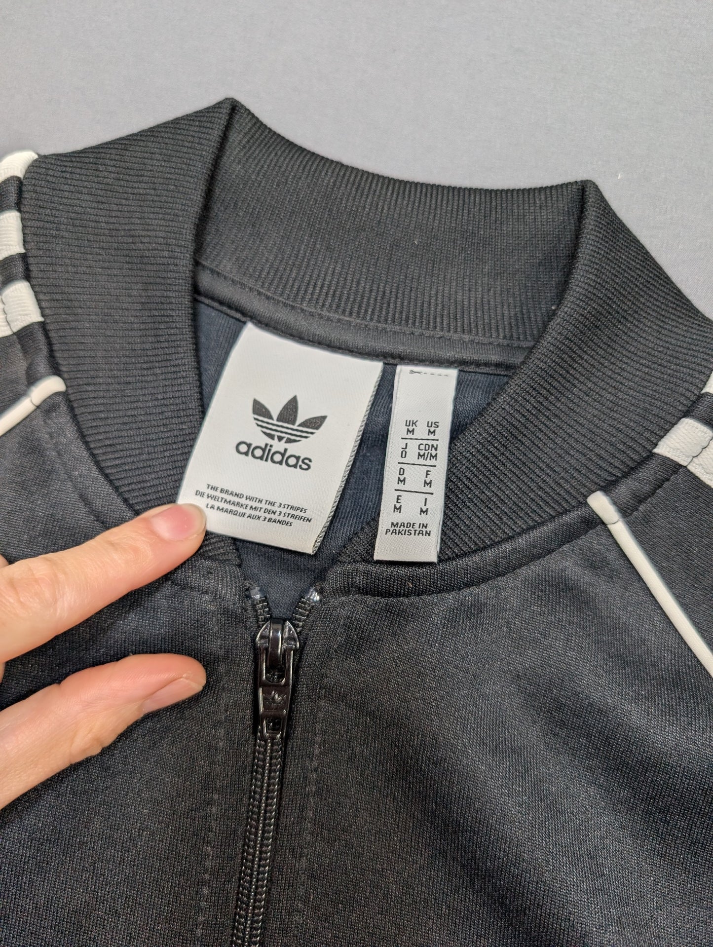 Adidas Originals SST Superstar Track Jacket Black White 3-Stripes Mens M