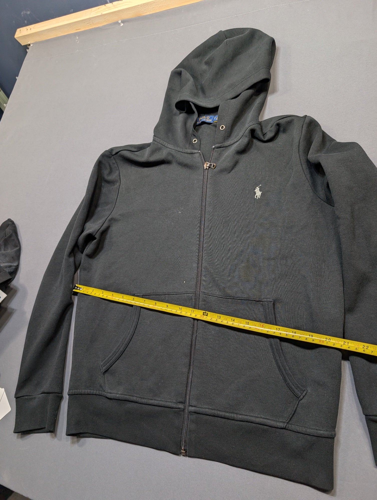 Polo Ralph Lauren Men's Full-Zip Hoodie Sweatshirt Dark Grey Size M