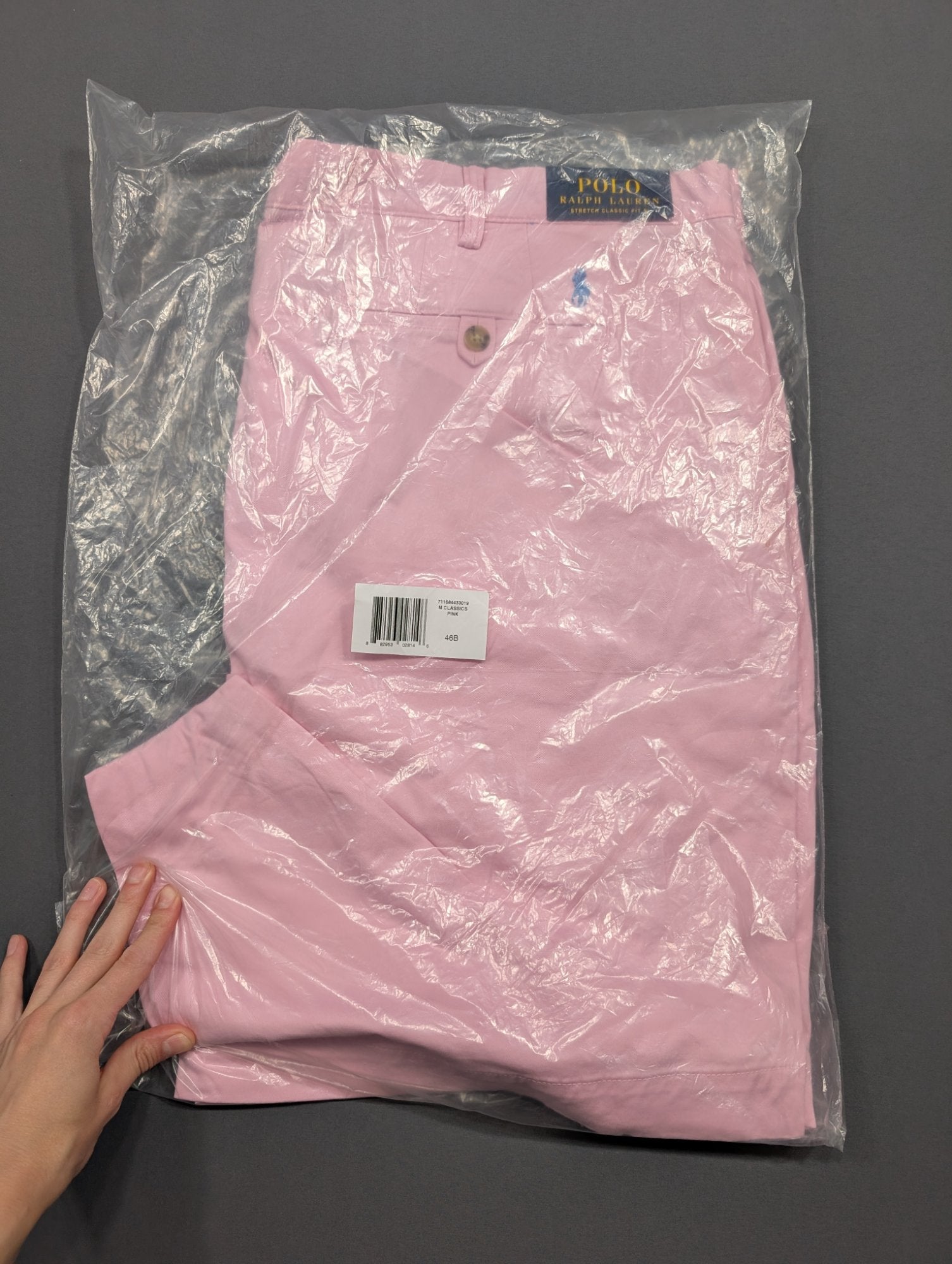 Polo Ralph Lauren Pink Stretch Classic Fit 9" Chino Shorts Sz 46B