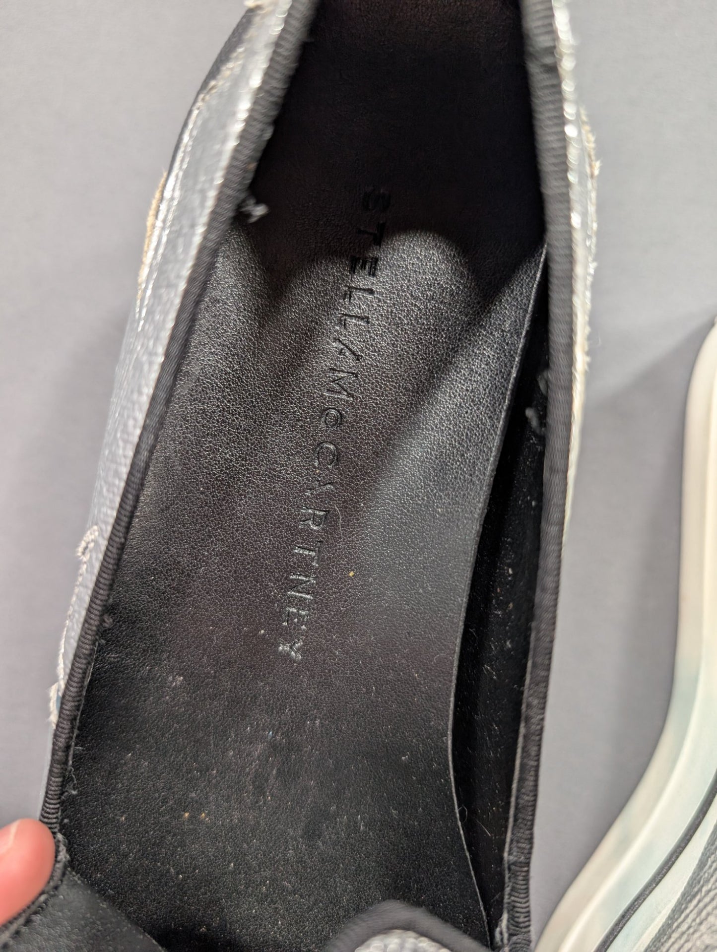 Stella McCartney Binx Star Slip-On Sneaker Silver Metallic