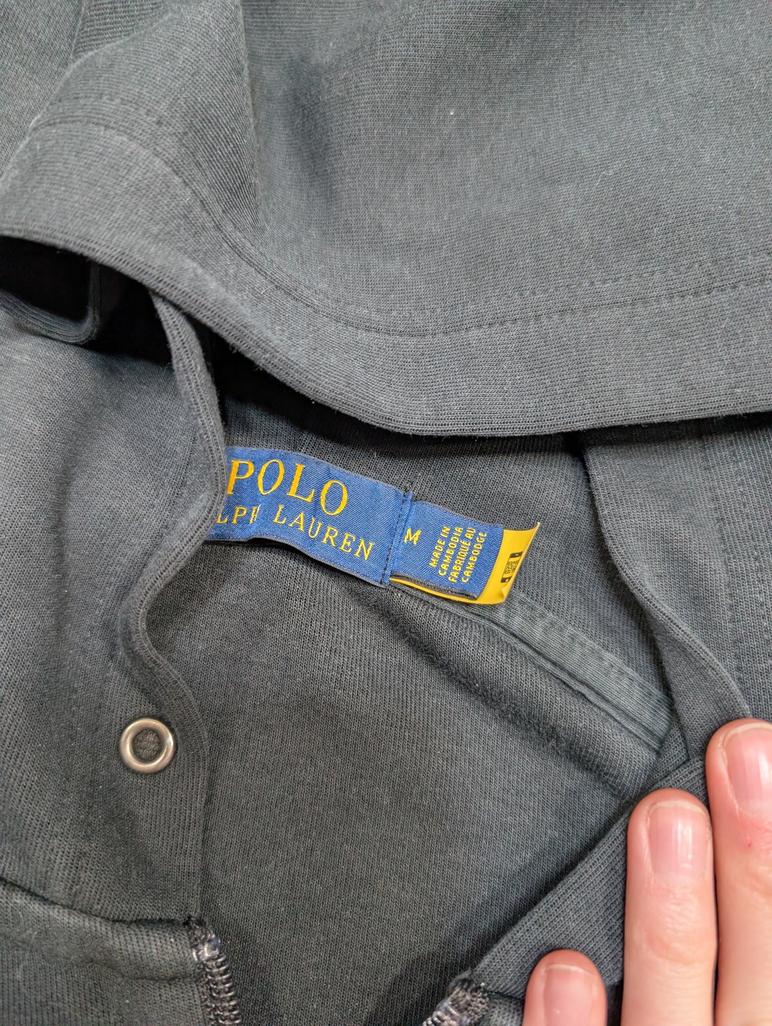 Polo Ralph Lauren Men's Full-Zip Hoodie Sweatshirt Dark Grey Size M