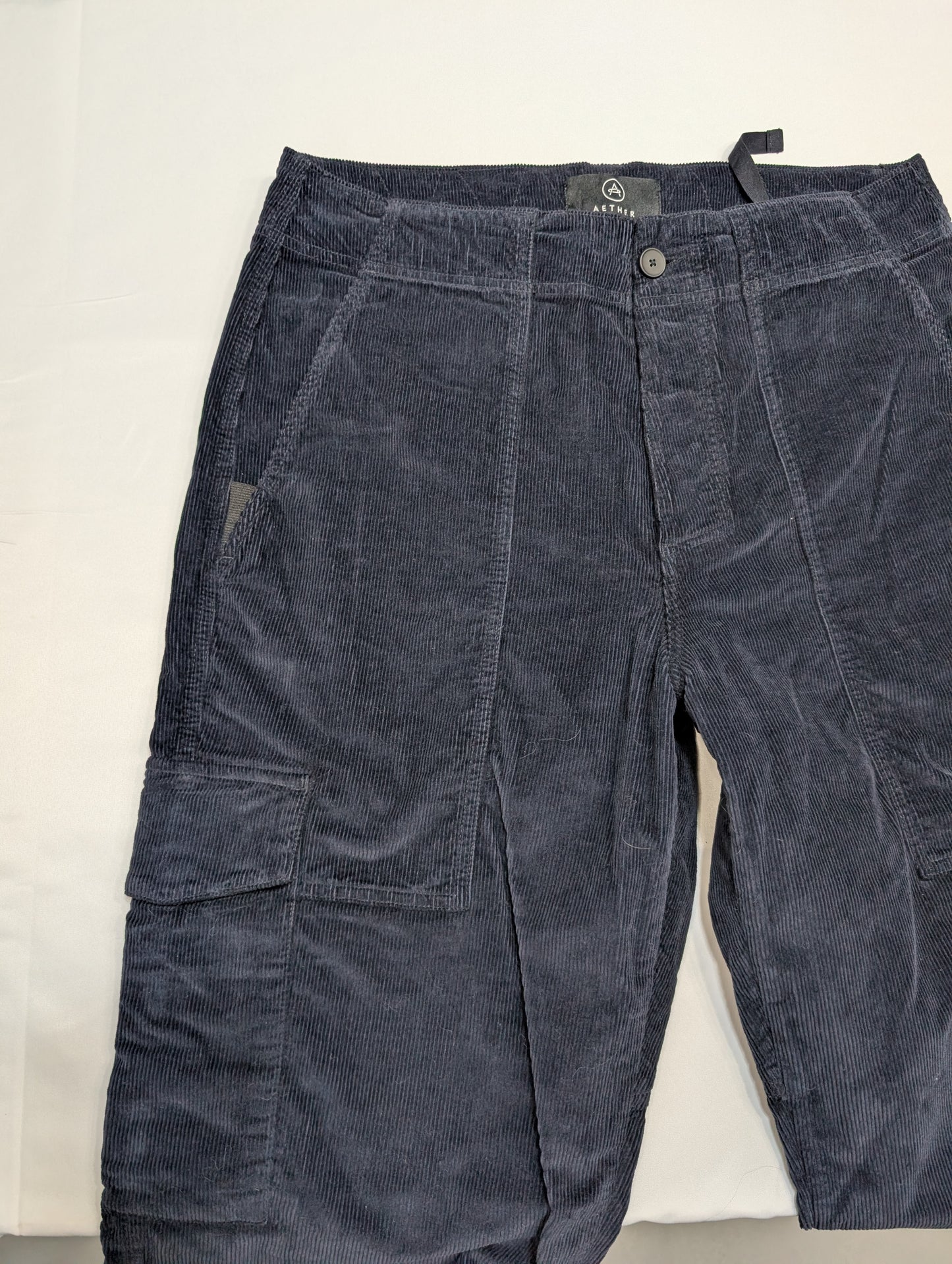 Aether Navy Corduroy Cargo Pants Size 33