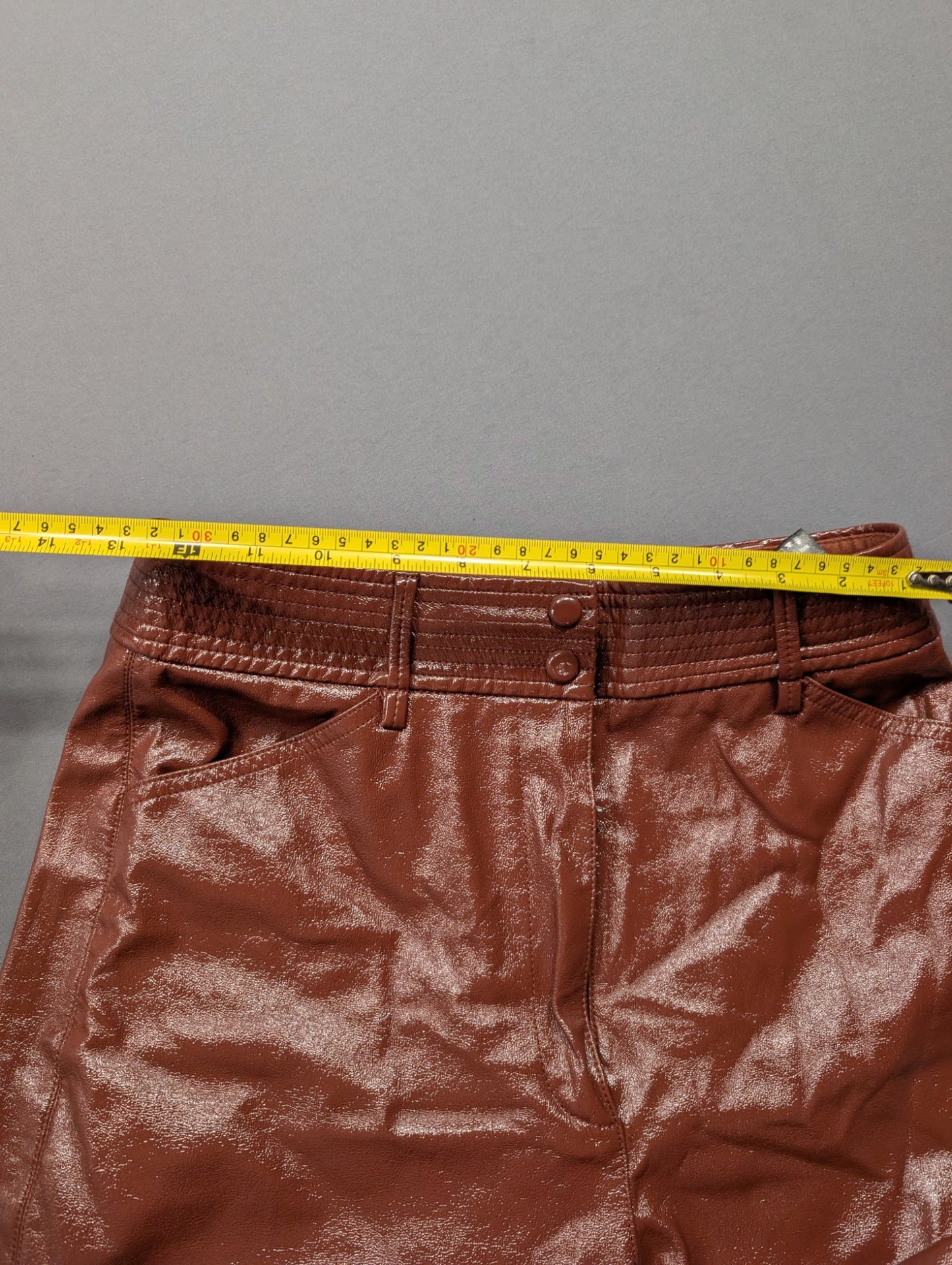 Wilfred Faux Leather High-Rise Pants Brown Size S Vegan