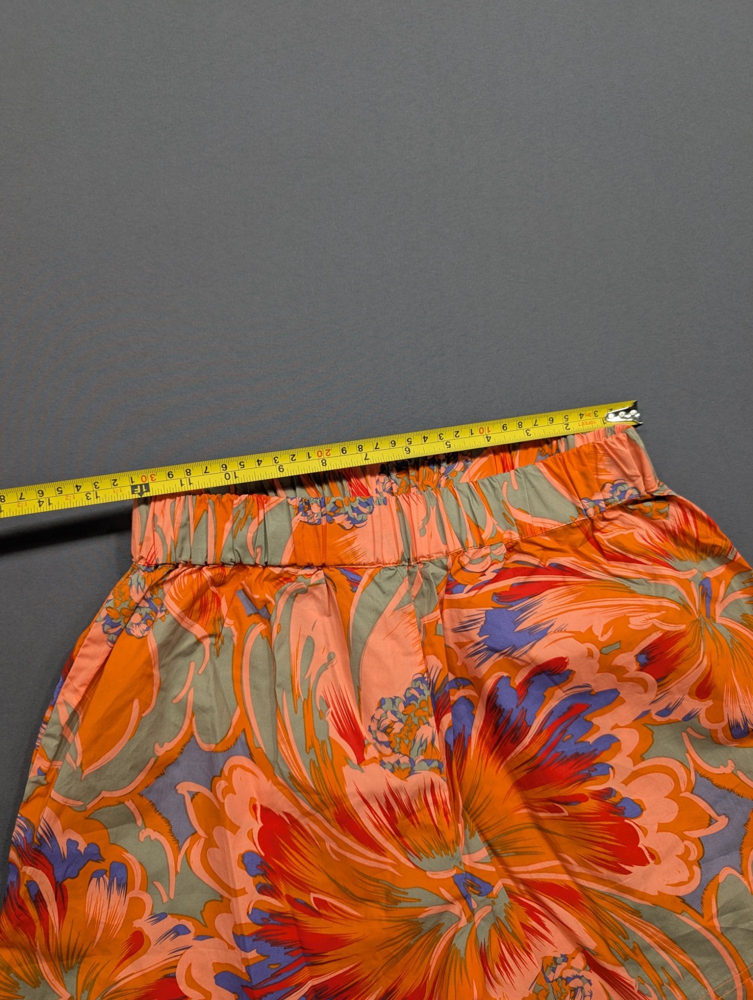 MIKOH Floral Print High-Waist Shorts Size 1 Orange Multicolor