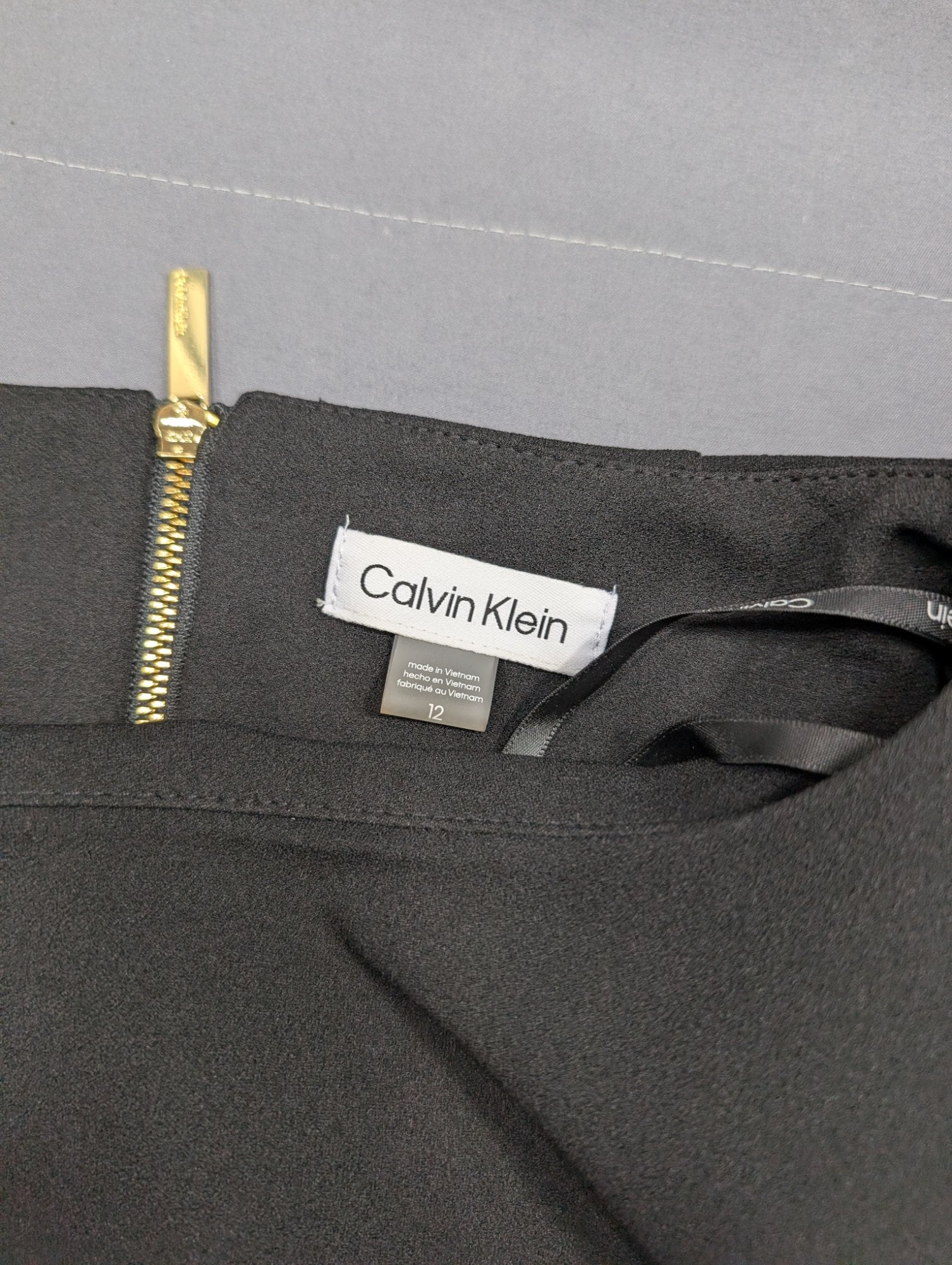 Calvin Klein Black Bell Sleeve Sheath Dress Size 12 NWT