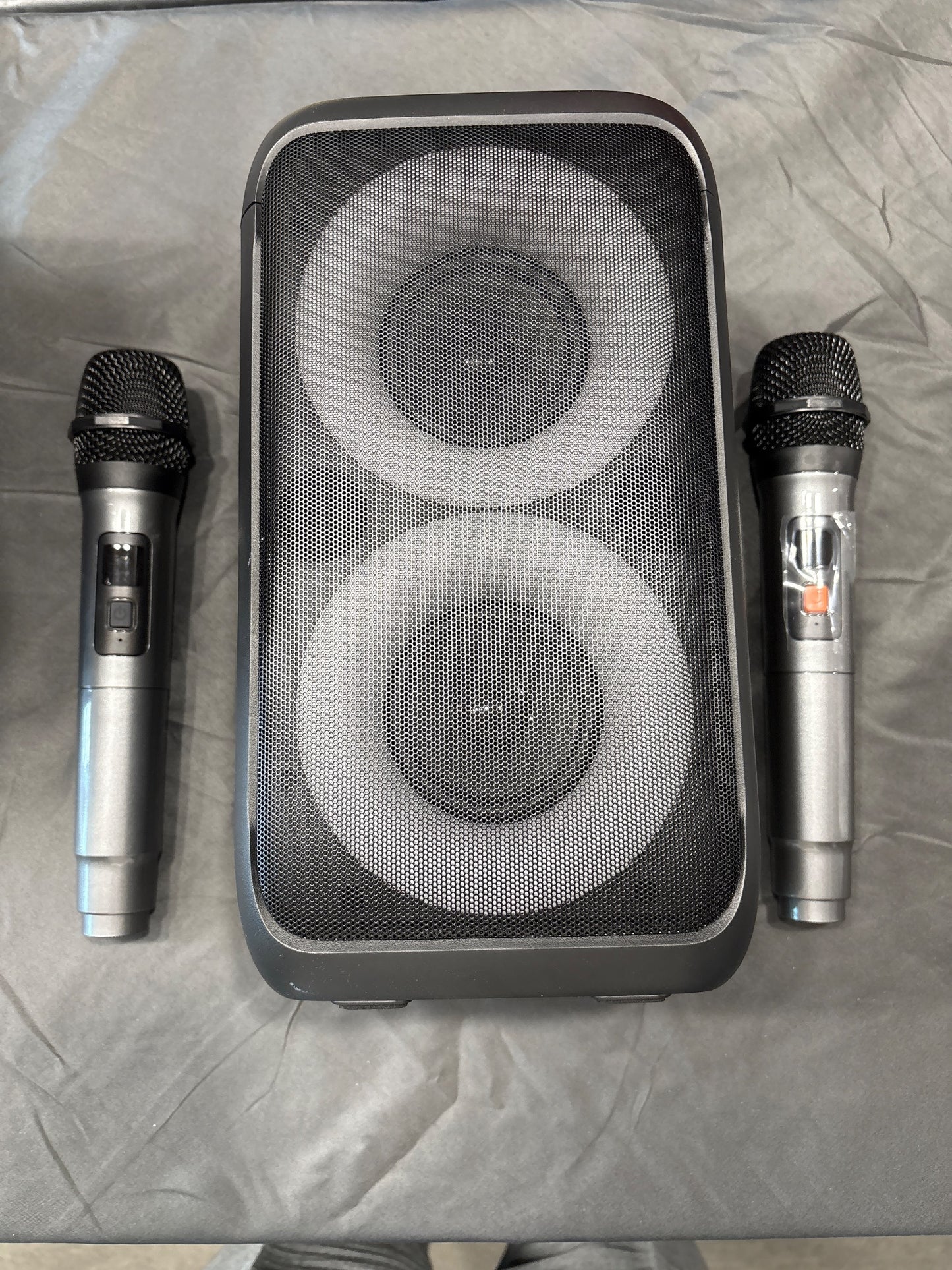 T-08 Karaoke Multifunctional Speaker 10W BT TWS 2 Wireless Mics RGB