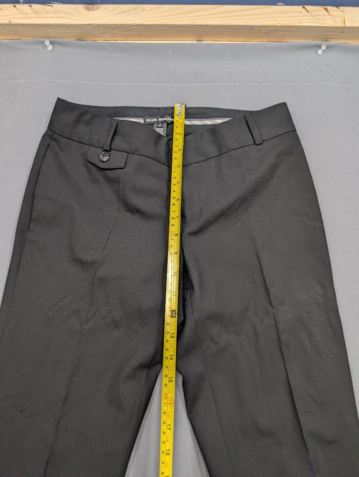 Club Monaco Black Cropped Cuffed Dress Pants Trousers Size 2