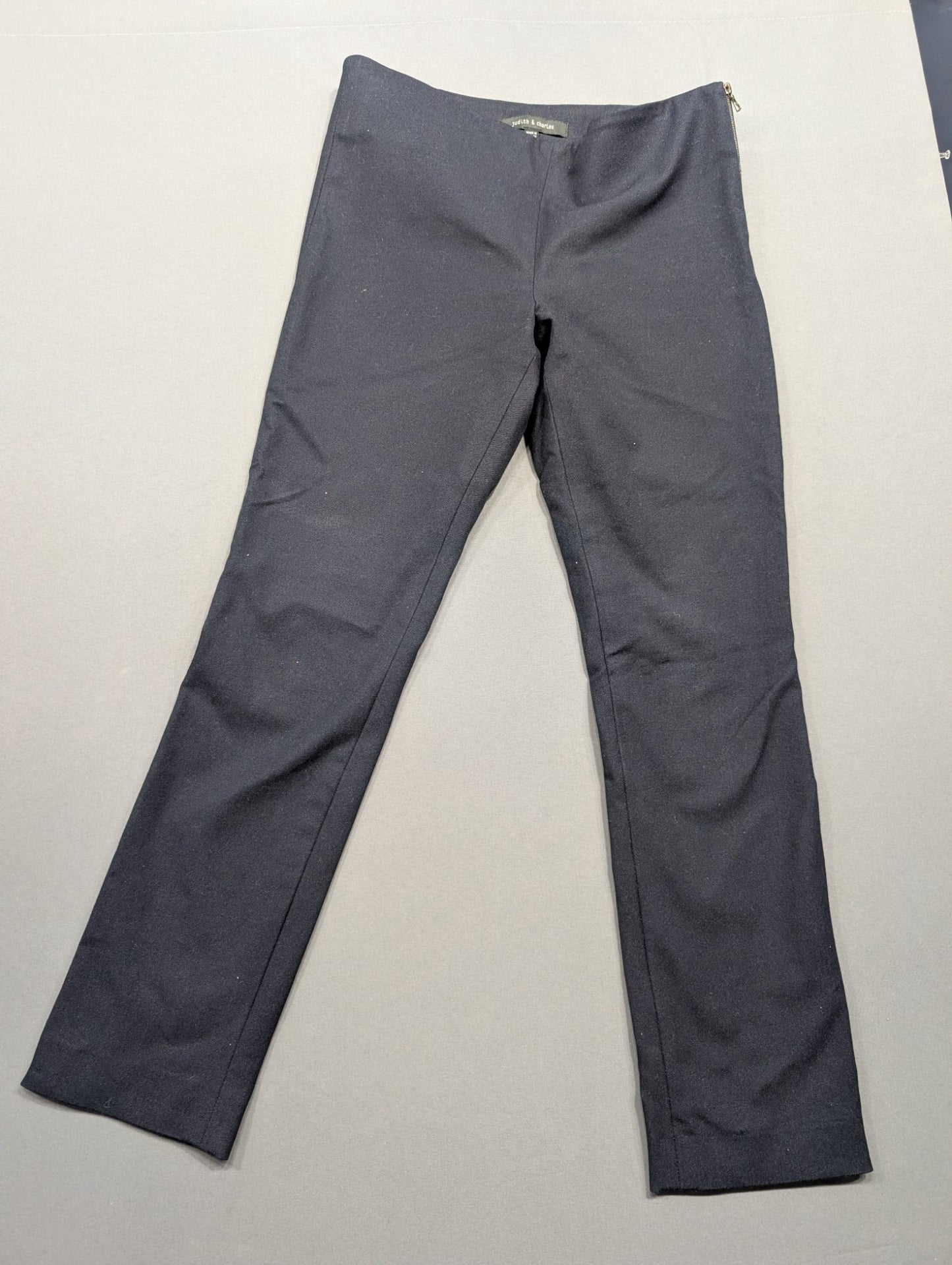 Judith & Charles Navy Slim Dress Pants Size 0 Side Zip