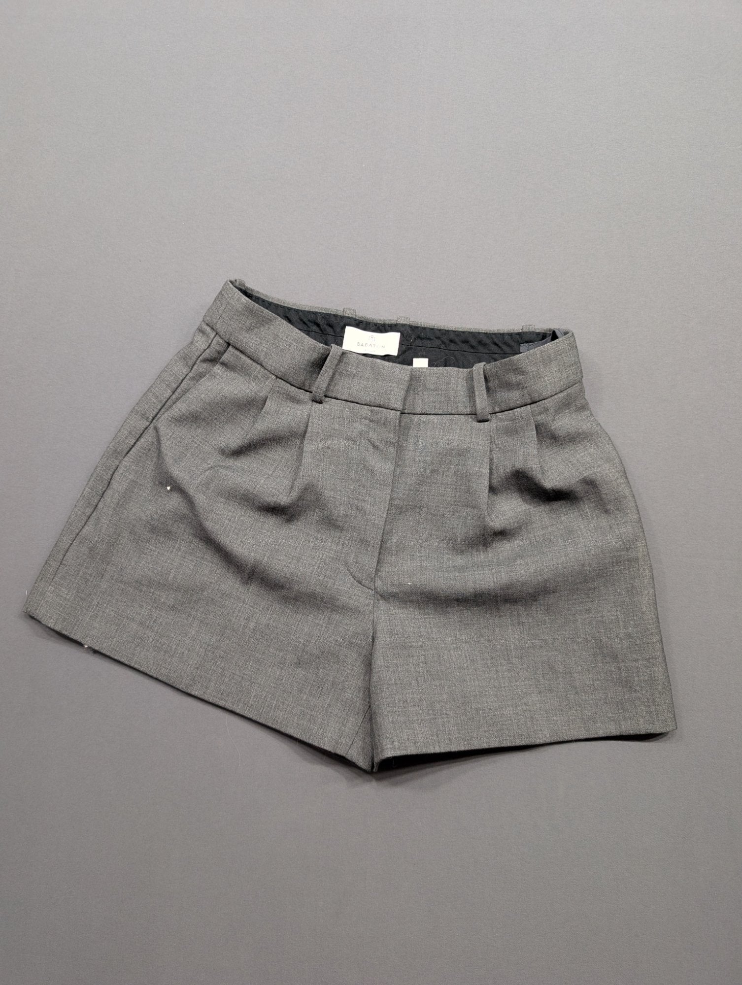 Babaton Aritzia Women's Pleated Dress Shorts Size 4 Grey