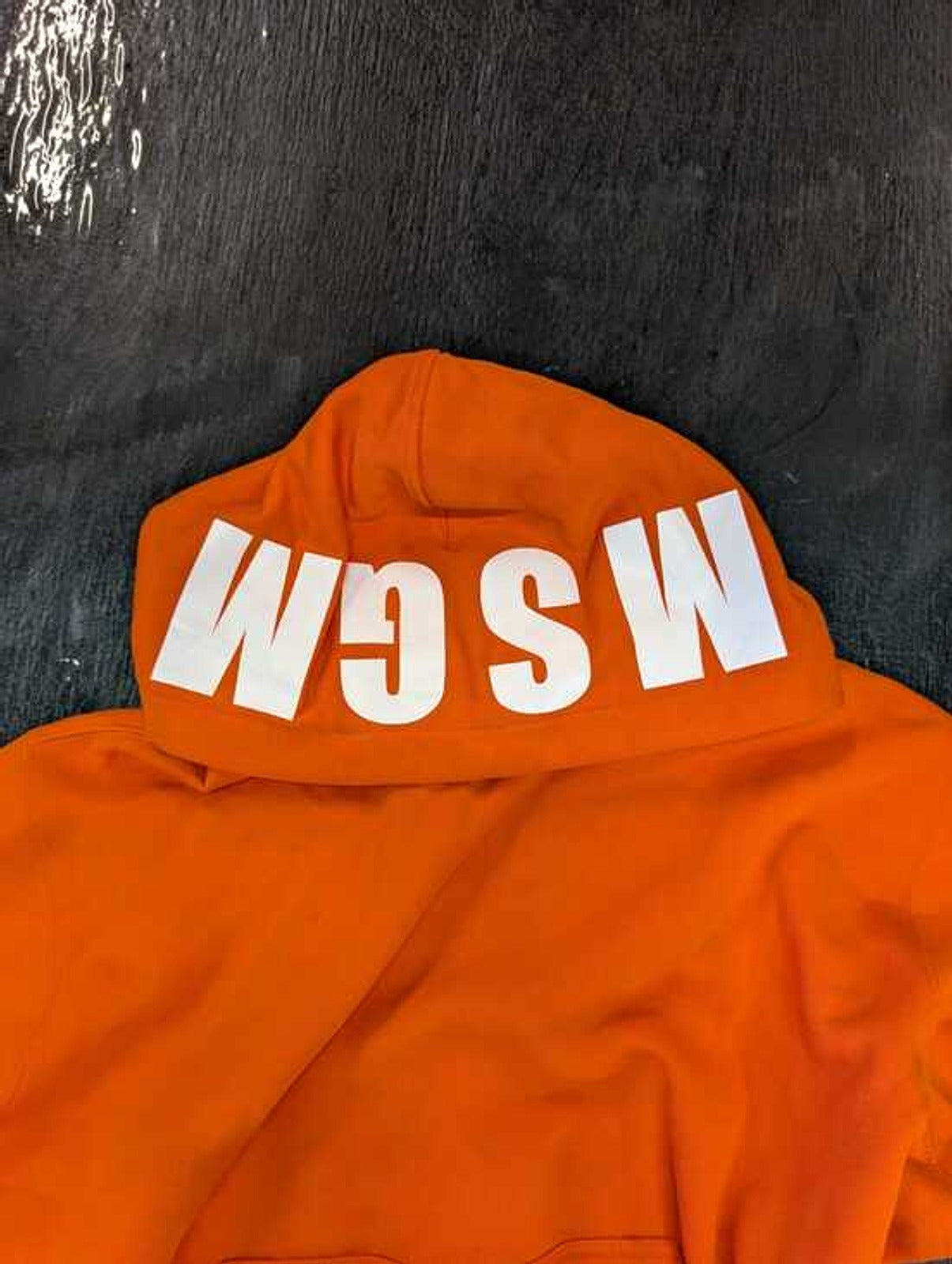 MSGM Milano Orange Hoodie, Size S - Like New