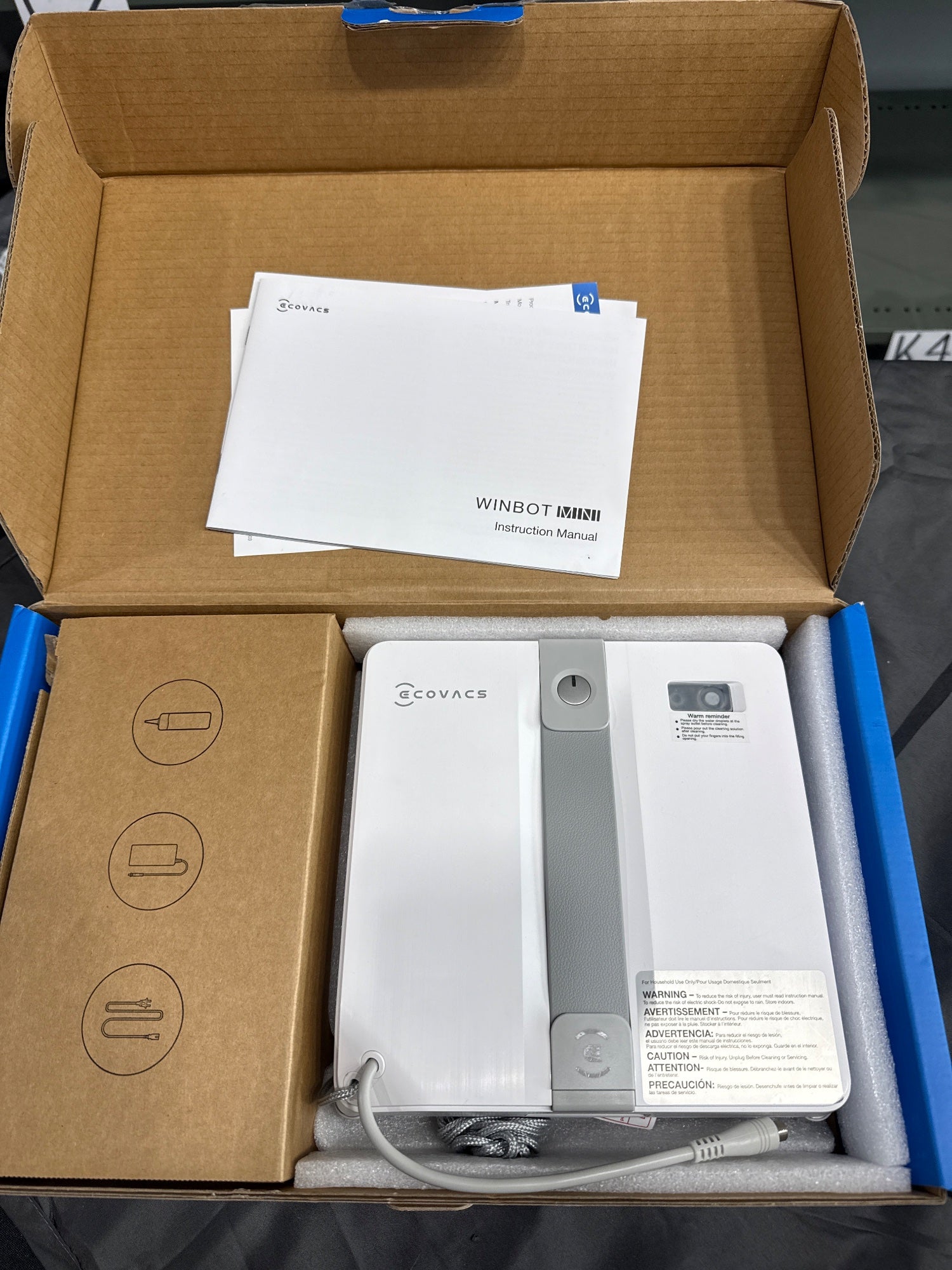 Ecovacs Winbot Mini Robotic Window Cleaner Open Box
