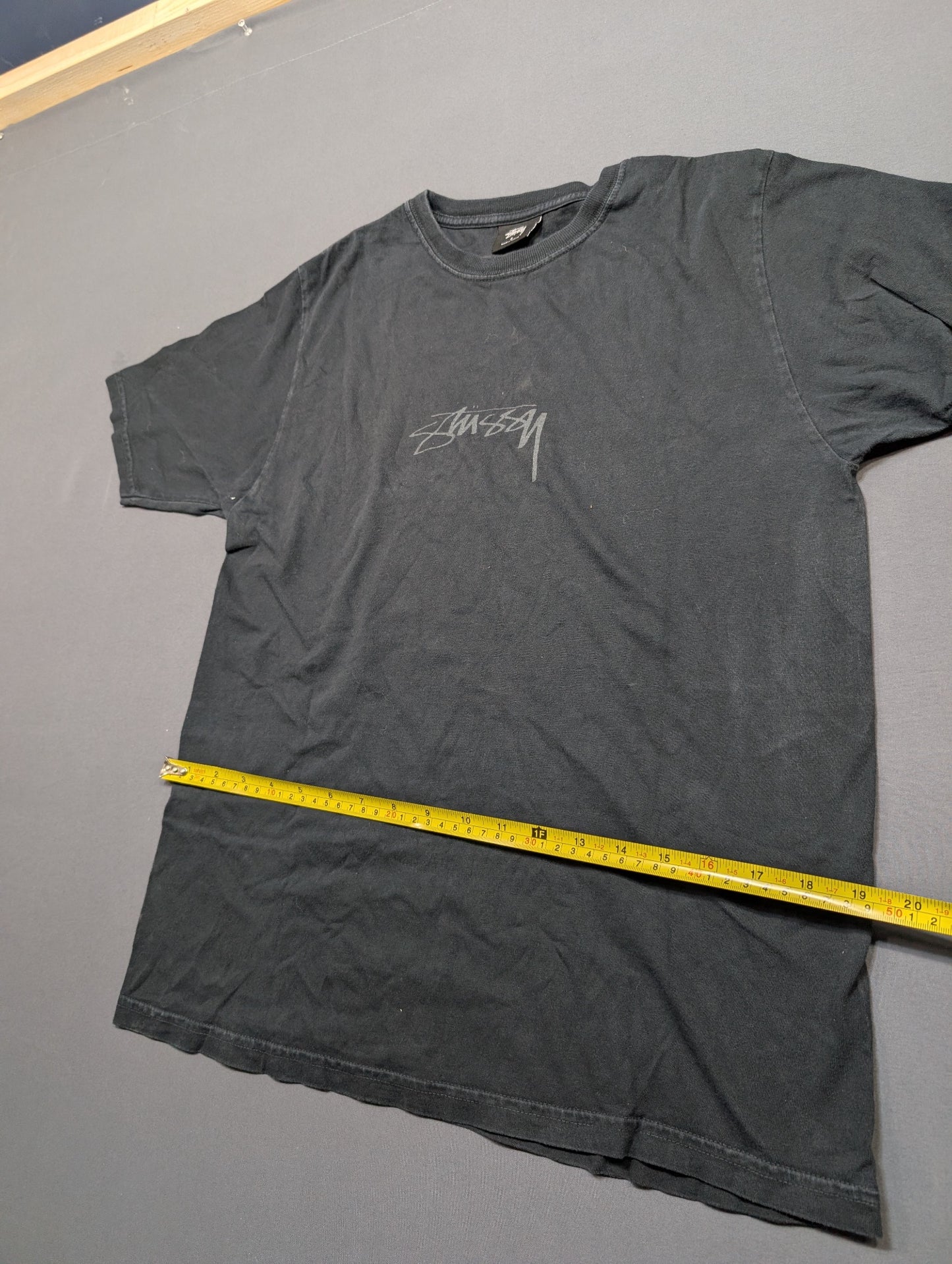 Stussy Increase the Peace Tee Faded Black Graphic T-Shirt Size S