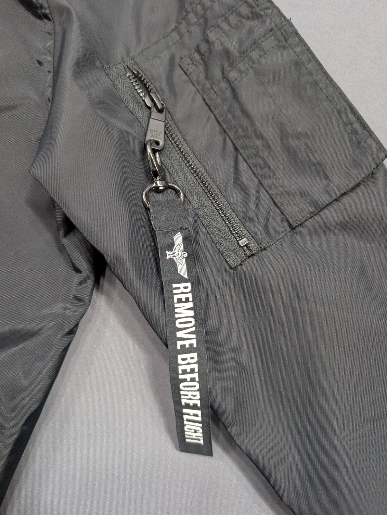 Boy London MA-1 Bomber Jacket Black Size S Since 1976