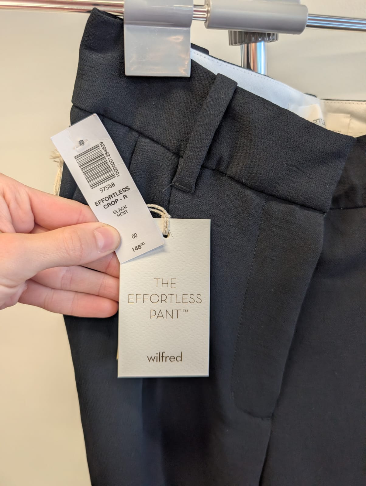 Wilfred The Effortless Pant Crop - Black, Size 00