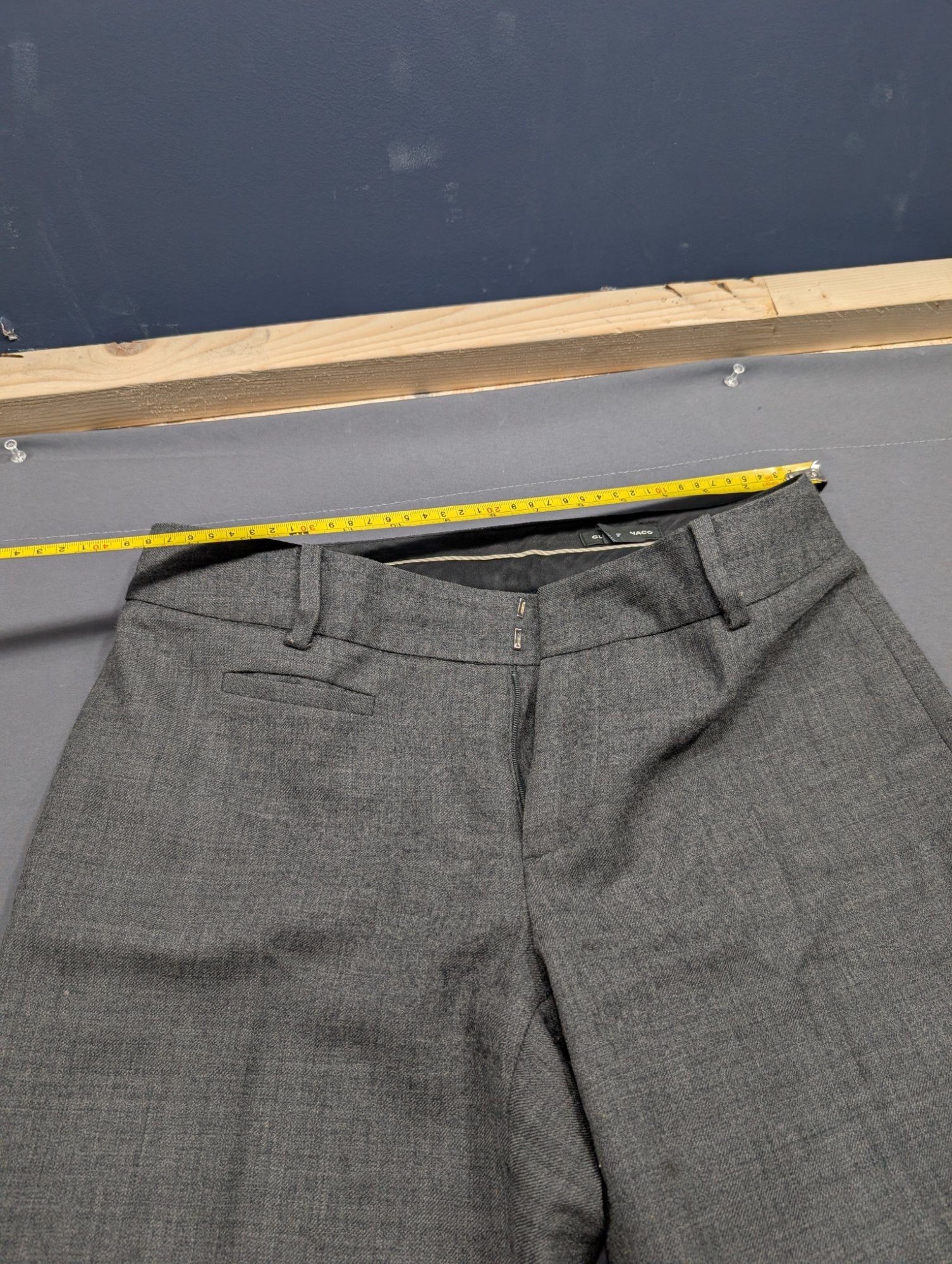Club Monaco Women's Size 4 Grey Wool Blend Dress Trousers Cuffed