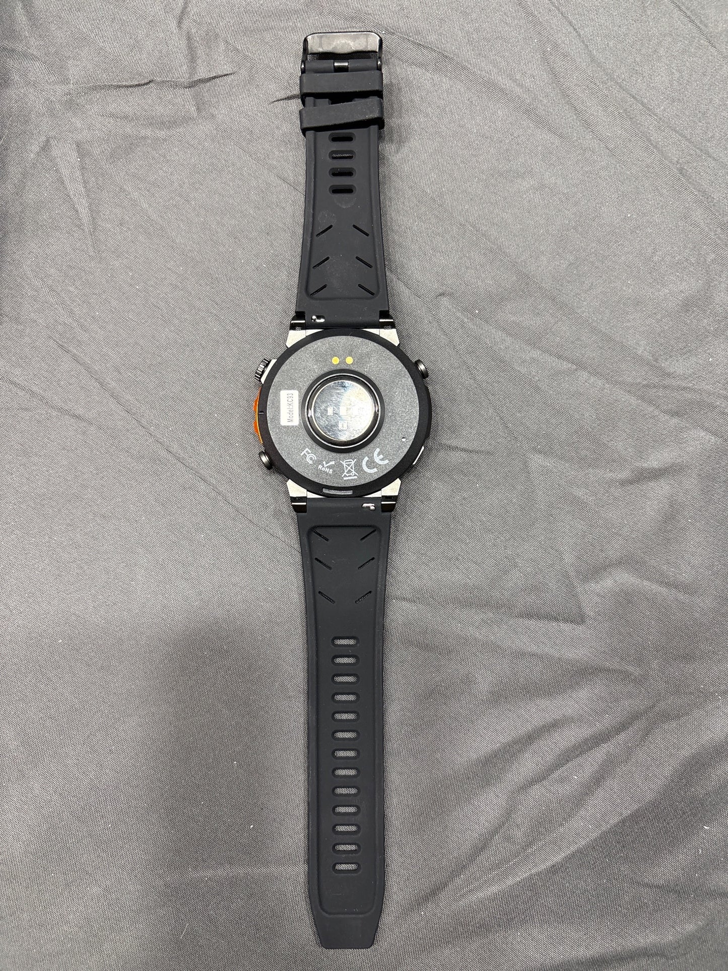 AI GPT KC93 GPS Smart Sport Watch Full Touch Dial Black