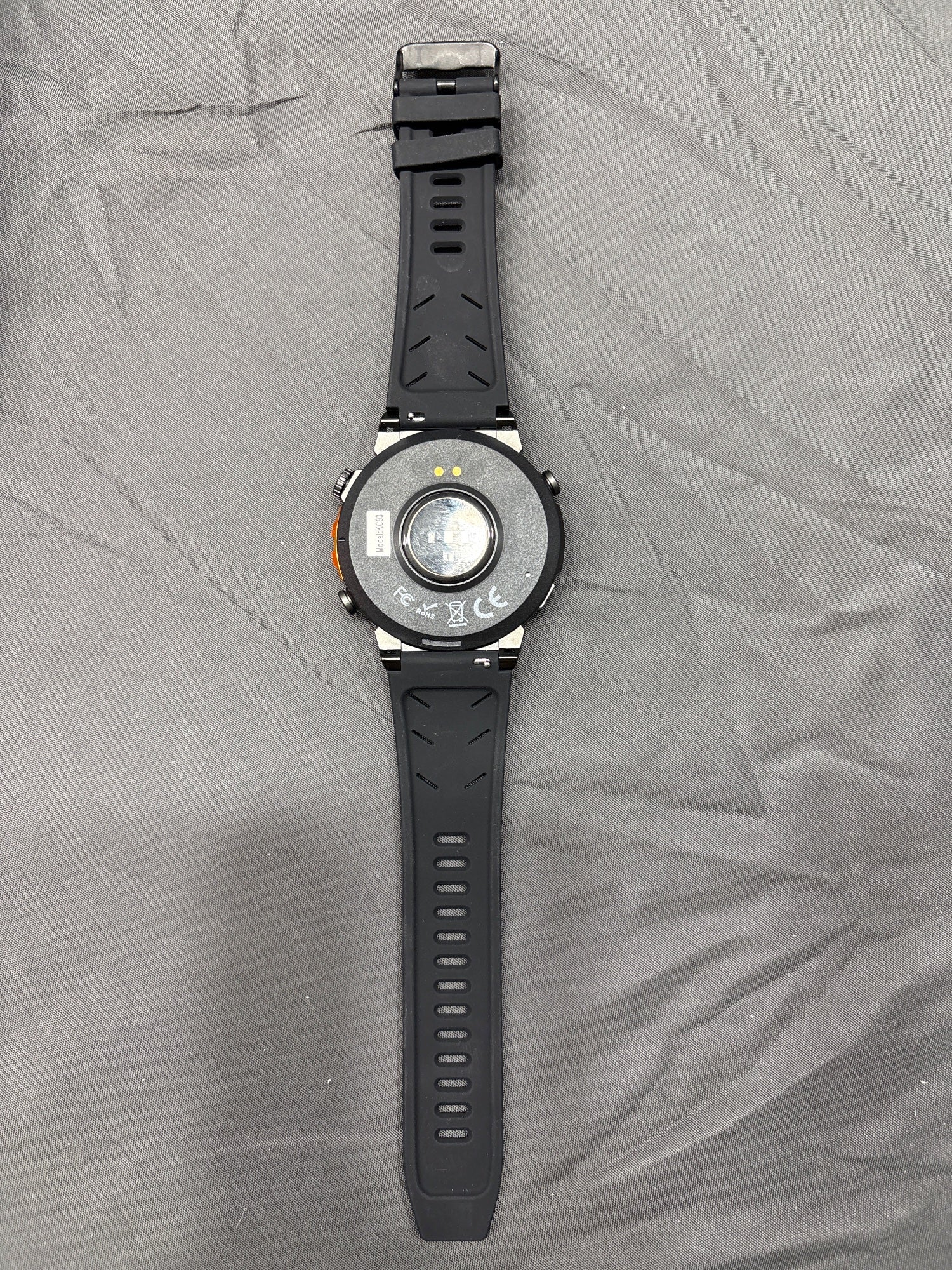 AI GPT KC93 GPS Smart Sport Watch Full Touch Dial Black