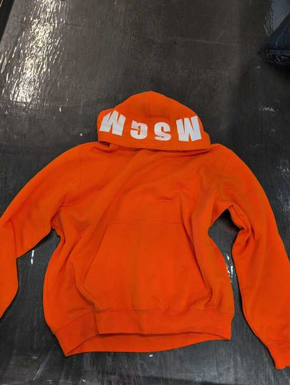 MSGM Milano Orange Hoodie, Size S - Like New
