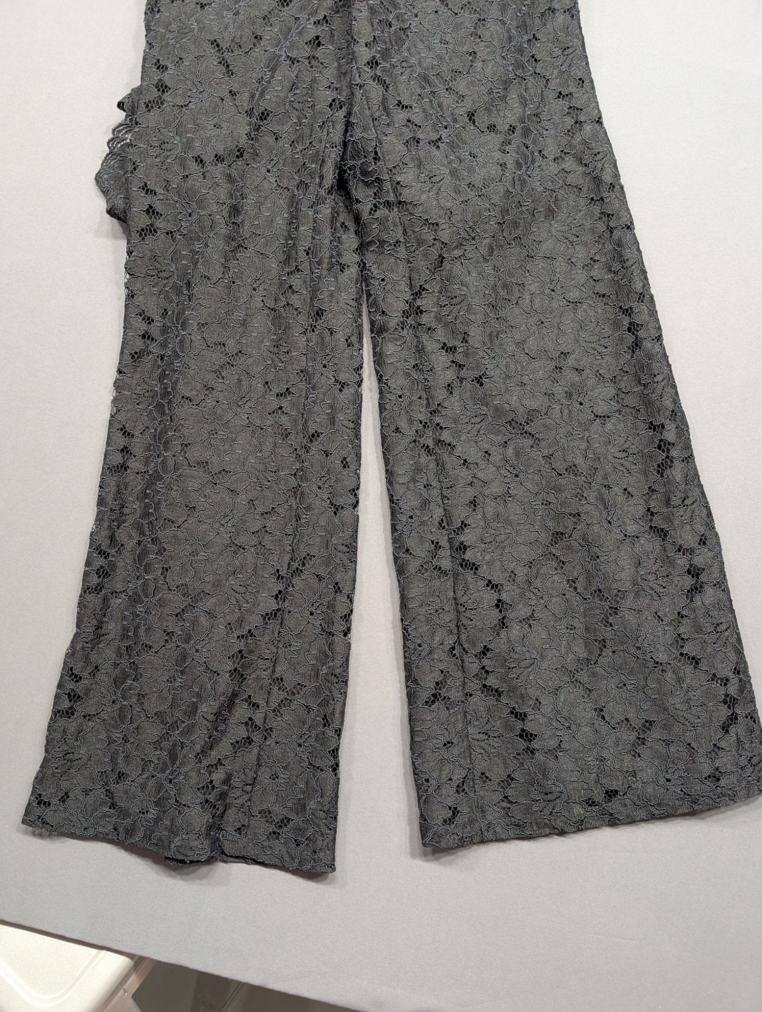 Alexis Black Lace Wide-Leg Jumpsuit Size L Cut-Out Waist