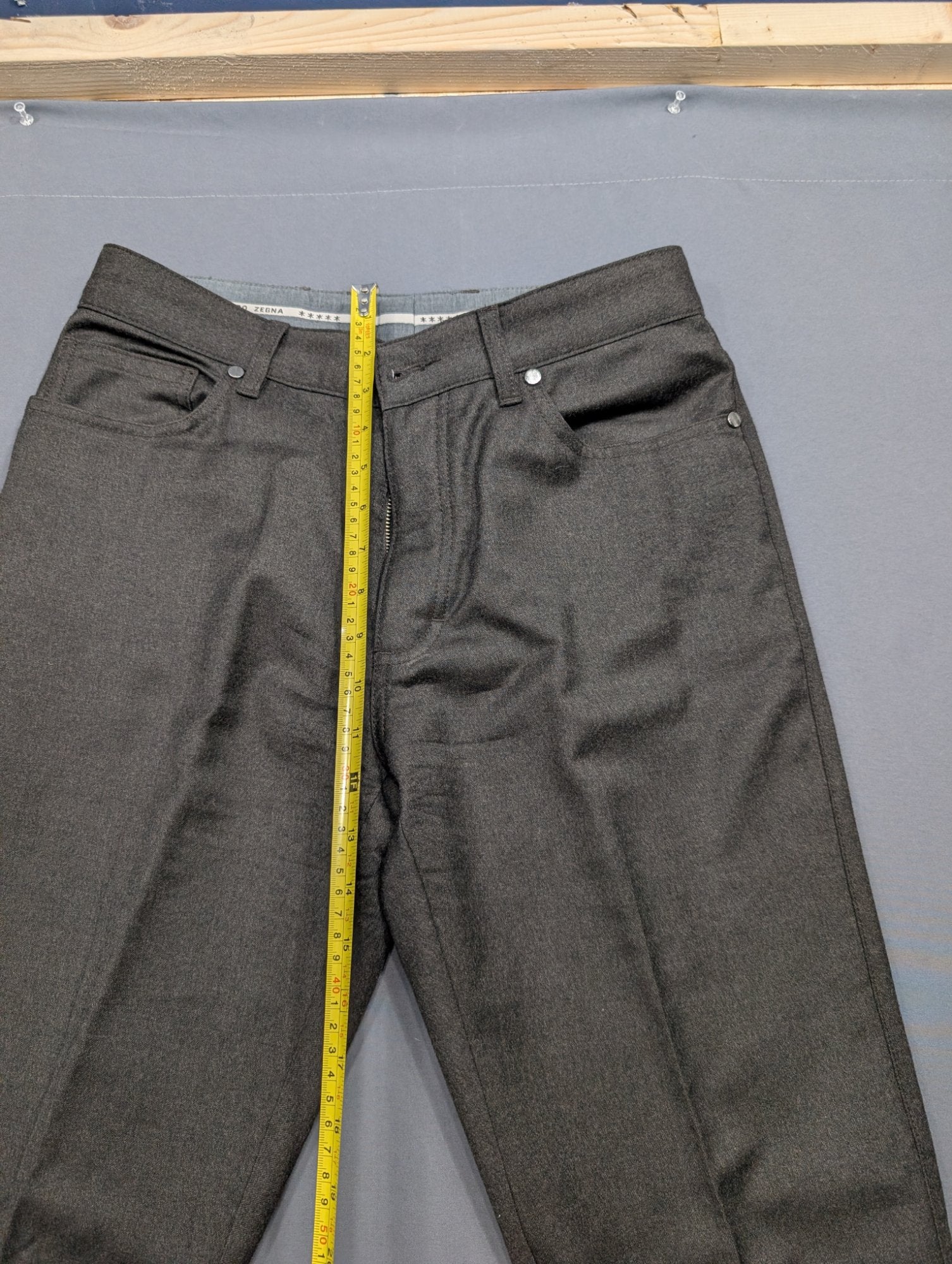 Ermenegildo Zegna Men's Wool Dress Pants Slim 32 Charcoal Gray